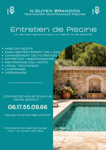 Photo de galerie - Flyer entretien piscine 