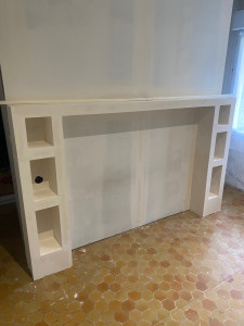 Photo de galerie - Réalisation tête de lit en placo