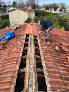 Photo de galerie - Dépose de la faîtière.