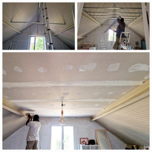 Photo de galerie - Création d'un faux plafond