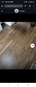 Photo de galerie - Parquet avant ponçage 