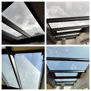 Photo de galerie - Nettoyage d'une toiture en verre 