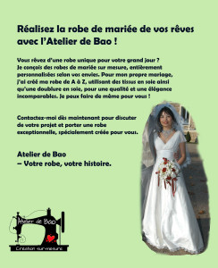 Photo de galerie - J'ai conçu et réalisé  ma robe de mariée de A à Z.