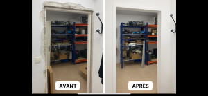 Photo de galerie - Mise en état d’un encadrement de porte