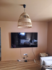 Photo de galerie - Installation des lumières et prises.