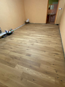 Photo de galerie - Pose parquet chambre 