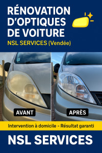 Photo de galerie - NSL SERVICES - rénovation d’optique de voiture et moto à domicile. (À partir de 40€) 