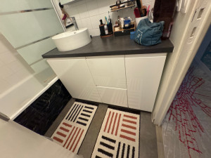 Photo de galerie - Pose meuble sous vasque avec Vasque et robinetterie