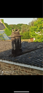 Photo de galerie - Démolition d’une cheminée et remplacement des taules microfibres
