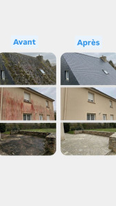 Photo de galerie - Nettoyage de toiture, façade et terrasse