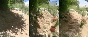 Photo de galerie - Création d'un escalier provençal en pierre de rocaille et d'un massif méditerranéen : 15heures 