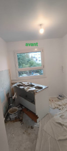 Photo de galerie -  installation+montage cuisine avant 