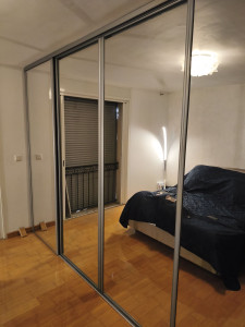 Photo de galerie - Fixation rail et porte coulissante 