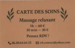 Photo de galerie - Comme indiqué, je pratique uniquement ce type de massage. 