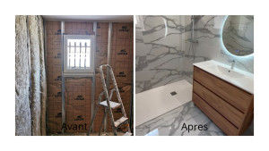 Photo de galerie - Rénovation complète salle de bain 