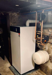 Photo de galerie - Pose d une chaudière gaz à condensation wiessmann