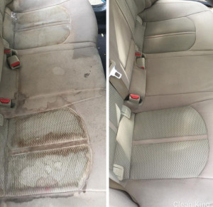 Photo de galerie - Nettoyage en profondeur des sièges textiles.
Détachage, aspiration et remise en état du tissu.
Résultat visible avant / après, sièges propres et rafraîchis.
