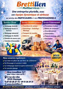 Photo de galerie - Brettilien Multiservices,

votre partenaire de confiance pour tous vos besoins de nettoyage déménagement et événementiel.