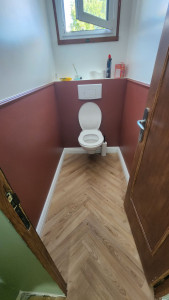 Photo de galerie - Rénovation complète d'un wc suspendu 