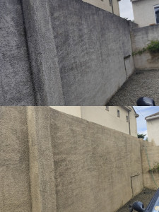 Photo de galerie - Netoyage de mur qui a une 15 ème d'année sans être nettoyé 