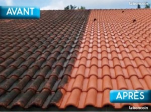 Photo de galerie - Traitement anti mousse + nettoyage haute pression