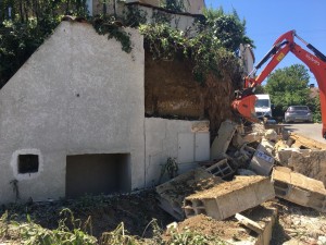Photo réalisation - Bricolage - Petits travaux - Denis - Misérieux : Réparation d'un mur de soutènement