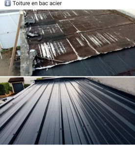 Photo de galerie - Depose et pose d'un bac acier