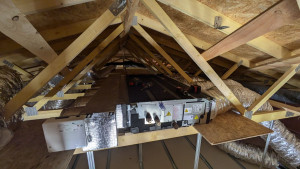 Photo de galerie - Installation gainable mitsubishi dans des combles. maison neuve. 