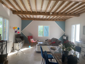 Photo de galerie - Peinture poutres, plafonds et murs