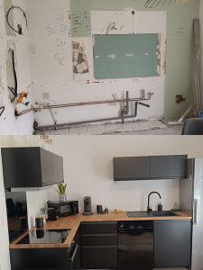 Photo de galerie - Pose d'une cuisine de A à Z