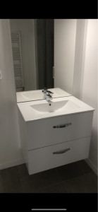 Photo de galerie - Installation lavabo meuble 