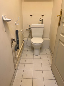 Photo de galerie - Pose WC avec lave main intégré