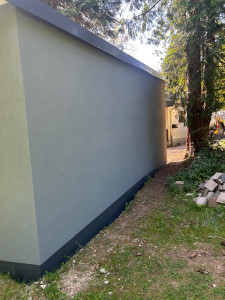 Photo de galerie - Ravalement sur garage en d3 armer finition crépi gréser 