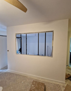 Photo de galerie - Pose complète cloison placo + verrière 