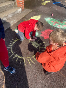 Photo de galerie - Atelier dessin à la craie 