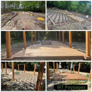 Photo de galerie - Création d’une terrasse sur pilotis 