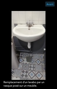 Photo de galerie - Remplacement lavabo 