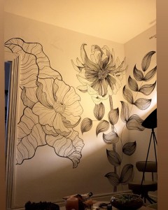 Photo de galerie - Fresque mural thème floral ?
