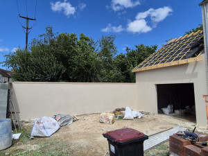 Photo de galerie - Ravalement sur murs en parpaing