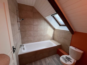 Photo de galerie - Retrait pose de nouveau carrelage autour d’une baignoire 