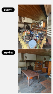 Photo de galerie - Désencombrement, mise en carton, rangement et nettoyage d’une maison a la limite du syndrome de diogene sur la commune de guer