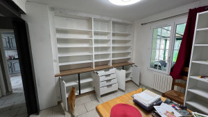Photo de galerie - Réalisation d’une bibliothèque sur mesure 
