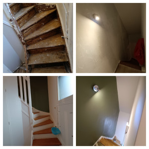 Photo de galerie - Rénovation complète d'une monté d'escalier client plus que satisfait 