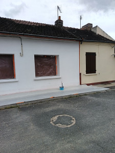 Photo de galerie - Nettoyage et peinture façade en blanc 