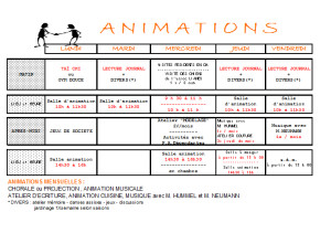 Photo de galerie - Tableau D'animation enfant centre de loisire