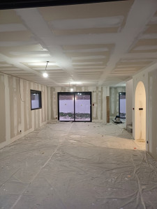 Photo de galerie - Réalisation de placo et les joints dans une maison neuf 