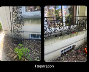 Photo de galerie - Réparation rampe de fer forgé 