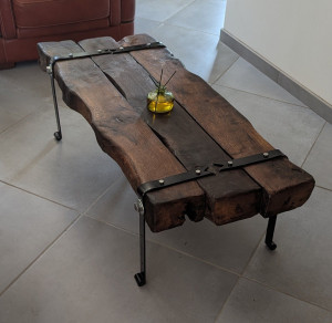 Photo de galerie - Table basse bois massif fait main ✋