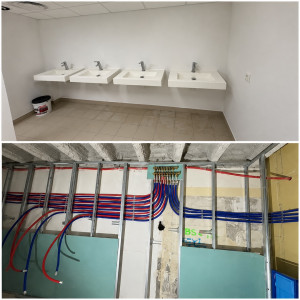 Photo de galerie - Creation vestiaire complète ( nourrice , pose sanitaire )
