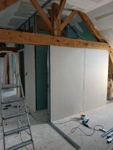 Photo de galerie - Création de cloisons en placo